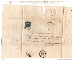 1869 LETTERA CON ANNULLO NAPOLI + SERRA S . BRUNO - Storia Postale