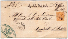 1877    LETTERA CON ANNULLO AROSIO COMO - Storia Postale