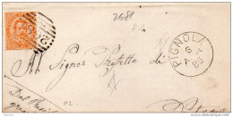 1885  LETTERA CON ANNULLO NUMERALE PIGNOLA POTENZA - Storia Postale