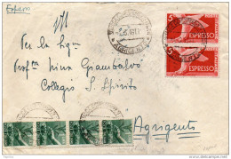 1948  LETTERA ESPRESSO CON ANNLLO AGRIGENTO - Express/pneumatic Mail