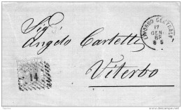 1868  LETTERA CON ANNULLO  LIVORNO - Poststempel