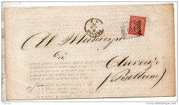 1871  LETTERA CON ANNULLO  PESARO - Storia Postale