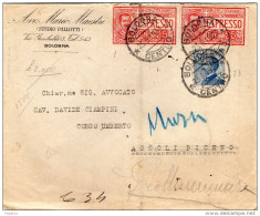 1919 LETTERA ESPRESSO  CON ANNULLO  BOLOGNA - Express Mail