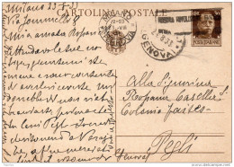 1933 CARTOLINA CON ANNULLO MILANO   + TARGHETTA - Entiers Postaux