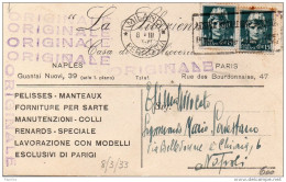 1933 CARTOLINA   CON ANNULLO MILANO + TARGHETTA - Storia Postale
