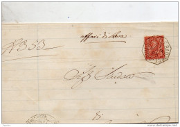 1885   LETTERA CON ANNULLO Grumolo Delle Abbadesse VICENZA - Marcophilie