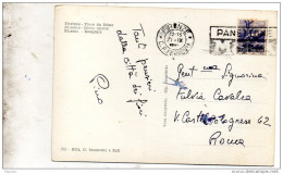 1952 CARTOLINA CON ANNULLO   FIRENZE + TARGHETTA  PANETTONE MOTTA - 1946-60: Storia Postale