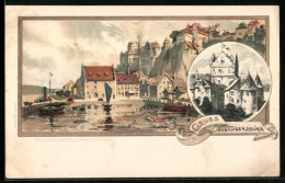 Künstler-AK Karl Mutter: Meersburg, Ortspartie Mit Hafen, Schloss  - Mutter, K.