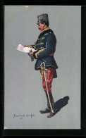 Künstler-AK Oest.-Ung. Husarenstabsoffizier In Felduniform 1914-15  - Sonstige & Ohne Zuordnung