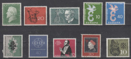 BRD: Lot Mit 10 Sondermarken Aus Den 50ziger Jahren, Postfrisch.  (043) - Vrac (max 999 Timbres)