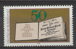 Germany 1980. Publicacion Hermanos Moravos M=1054 Y=900  (**) - Unused Stamps