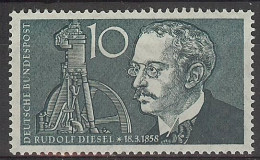 Germany 1958. Rudols Diesel M=284 Y=156  (**) - Unused Stamps