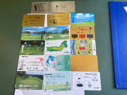 - 3 - Japan 17 Different Phonecards With Golf Thematic - Japon