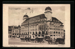 AK Essen /Ruhr, Handelshof, Strassenansicht Mit Kutschen  - Essen