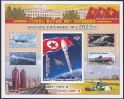 NORTH KOREA 2024 Ballistic Missile,Drone,Rocket Launch,NATA,Aerospace,Satellite,Submarine,Army, Imperf MNH (**) - Corea Del Norte