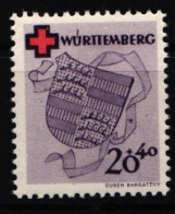 Französische Zone Württemberg 41A Postfrisch #KX615 - Württemberg