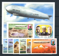 Madagaskar 783-788, Block 11 B Postfrisch Zeppelin #JK961 - Madagascar (1960-...)