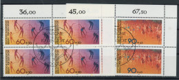 Berlin 4er Bl. Ecken Mit 645-46 Sport Ersttagssonderstempel #HK564 - Altri & Non Classificati