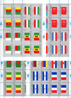 UNO New York Kleinbogen 348-363 Postfrisch Flaggen #ID370 - Andere & Zonder Classificatie