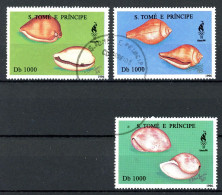 St. Tomé Und Principe 1658-1659 + 1661 Gestempelt Muscheln/ Schnecken #JP191 - Ascension (Ile De L')