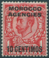 Morocco Agencies 1914 SG130 10c On 1d Scarlet KGV MH (amd) - Morocco Agencies / Tangier (...-1958)