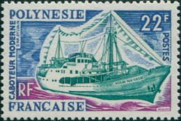 French Polynesia 1966 Sc#222,SG61 22f Coaster MNH - Other & Unclassified