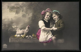 Foto-AK R & K / L Nr. 4725 /2: Kinder Mit Huhn Und Eiern  - Photographie