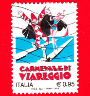 ITALIA - Usato - 2016 - Carnevale Di Viareggio - Burlamacco E Ondina -  0,95 - 2011-20: Usados