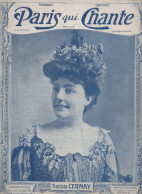 Revue PARIS QUI CHANTE N°180   Du 1 Juillet 1906    Couverture  THERESE CERNAY  (CAT4088 / 180) - Muziek