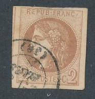 DX-3: FRANCE: N°40Bb Obl  (marron)  3 Belles Marges,mais 2ème Choix , Clair En Haut) - 1870 Ausgabe Bordeaux