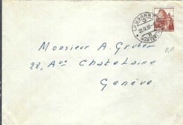 SUISSE Ca. 1950: LSC De Lausanne Pour Genève - Covers & Documents