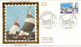 422 --- PARIS 1er Jour FDC Jeux Olympiques Montréal 1976 Voile - Cachets Commémoratifs