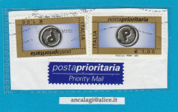 USATI ITALIA POSTA PRIORITARIA 2003 - Ref.1428 "5^ Emissione" 2 Val. Da €1,00 Con Appendice - - 2001-10: Oblitérés