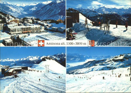 12219596 Aminona Champs De Ski Et Petit Bonvin Alpenpanorama Aminona - Andere & Zonder Classificatie