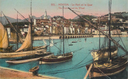 CPA France Menton Sailing Vessel Harbour - Autres & Non Classés