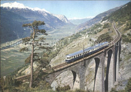 12110176 Loetschbergbahn Blauer Pfeil Suedrampe Wallis Viadukt  Loetschbergbahn - Other & Unclassified