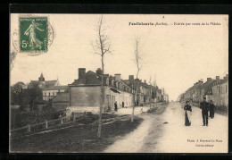 CPA Foulletourte, Entree Par Route De La Flèche  - Other & Unclassified