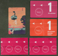 5 Tickets Tisséo - Métro Téléphérique Urbain - TOULOUSE - Europe