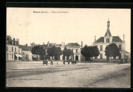 CPA Mayet, Place De La Mairie  - Mayet