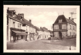 CPA Conneré, Carrefour De L`Hotel De Ville  - Andere & Zonder Classificatie