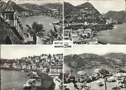 11385564 Lugano TI Vista Dalla Vetta Del Monte Bre Lago Di Lugano Bergbahn Lugan - Sonstige & Ohne Zuordnung