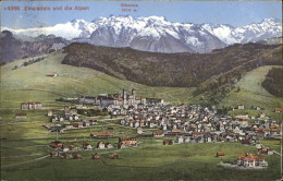 11385358 Einsiedeln SZ Panorama Mit Alpenblick Kloster Glaernisch Glarner Alpen  - Andere & Zonder Classificatie