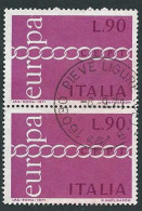 Italia 1971; EUROPA CEPT Lire 90; Coppia Usata. Ottima - 1971-80: Usados