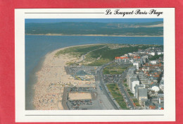 CPM. LE TOUQUET-PARIS-PLAGE . LA PLAGE , LE FRONT DE MER ET LA BAIE DE CANCHE . CARTE ECRITE AU VERSO - Le Touquet