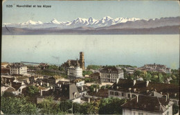 11385141 Neuchatel NE Ortsblick Mit Alpen Panorama Neuchatel - Sonstige & Ohne Zuordnung