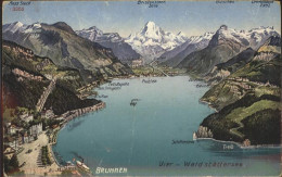 11385120 Vierwaldstaettersee SZ Und Umgebung Panoramakarte Brunnen - Sonstige & Ohne Zuordnung