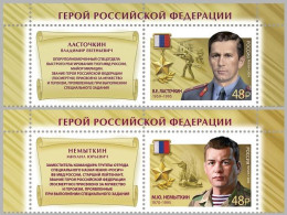 RUSSIA 2024-25 Military: Modern Heroes, 2v. Pairs With LABELS, MNH - Militaria