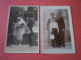 2 Cartes Photo De Mazza 4 Rue Jean Jaurès à Noisy Le Sec: 1 Mariage & 1 Couple Avec Un Enfant - Fotografie