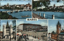 11384928 Basel BS Rheinbruecke Baslertor Bahnhof Kirche Basel BS - Andere & Zonder Classificatie