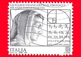 ITALIA - Usato - 2020 - 850 Anni Della Nascita Di Leonardo Pisano Detto Il Fibonacci – Statua -  B - 2011-20: Afgestempeld